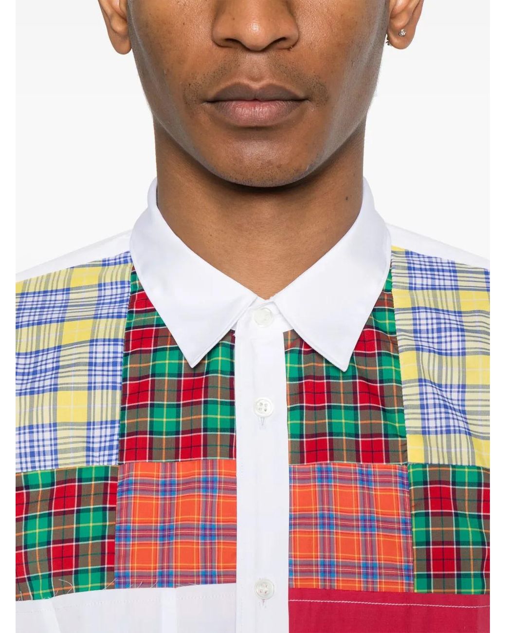 Camisa Con Diseño Patchwork Comme des Garçons de hombre de color Red