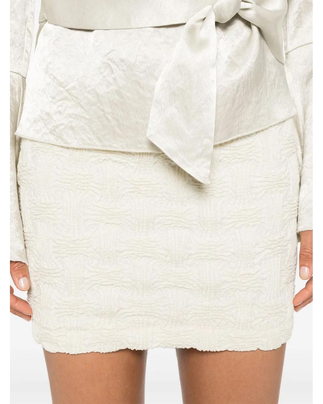 Nanushka White Lyle Mini Skirt