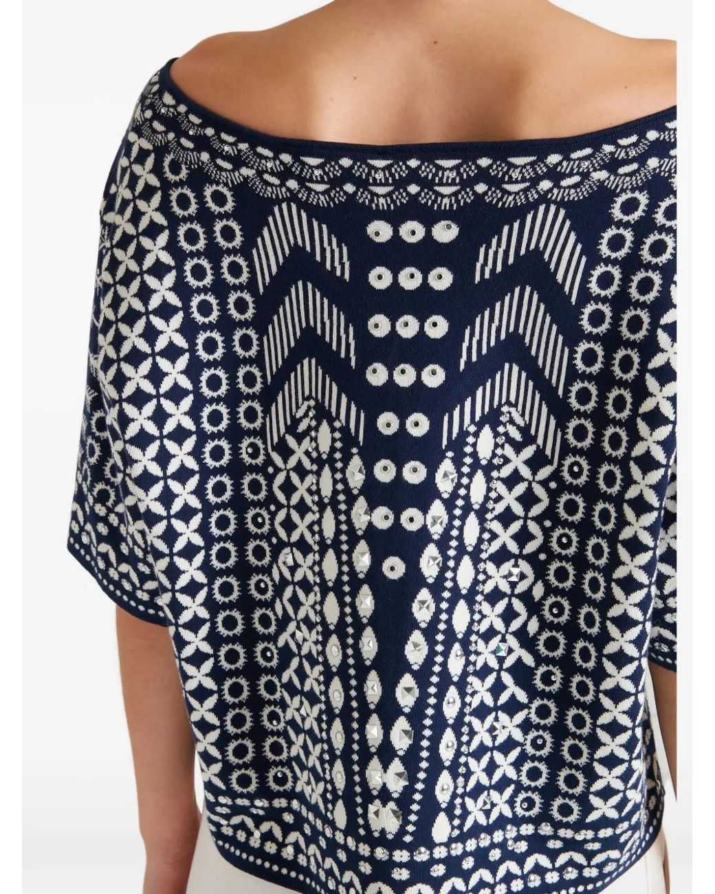Temperley London Blue Tlalli Knitted Top