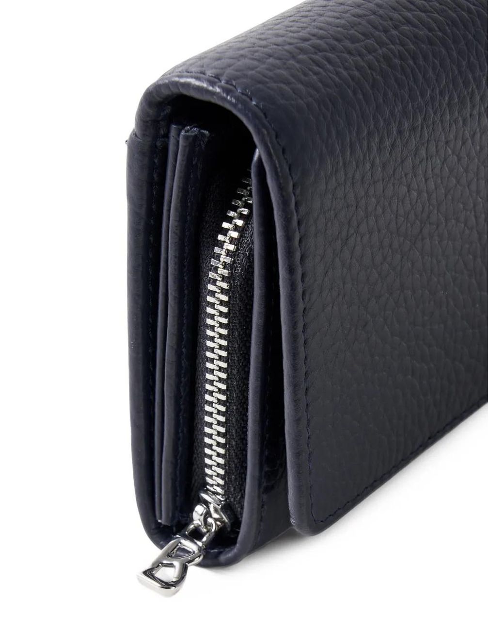 Bogner Blue Wallis Violetta Grained Leather Wallet