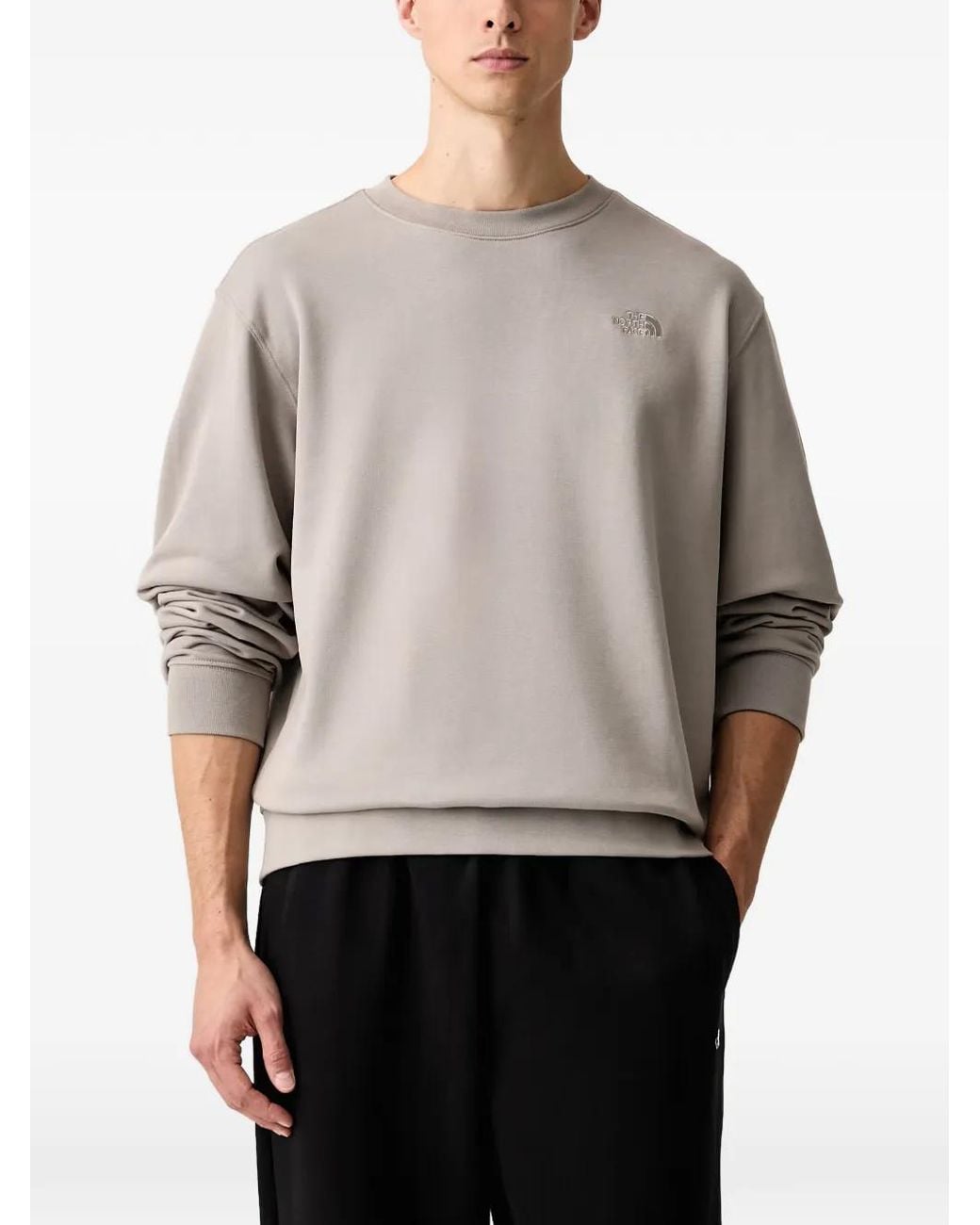 The North Face Gray Tnf Essential-Terry Simple Dome Relaxed Sweatshirt for men