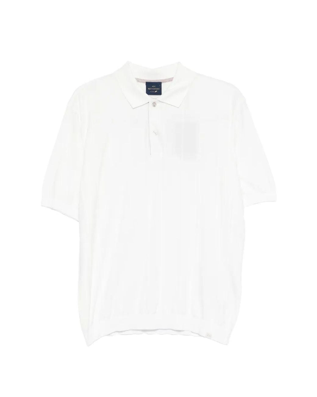 Paul & Shark White Button Fastening Polo Shirt for men