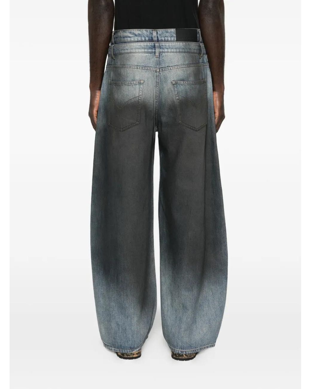 Feng Chen Wang Gray Gradient-Effect Denim Jeans