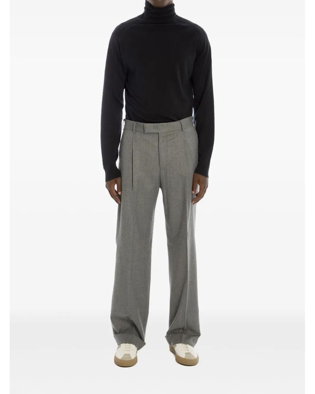 PT Torino Gray Edge Trousers for men
