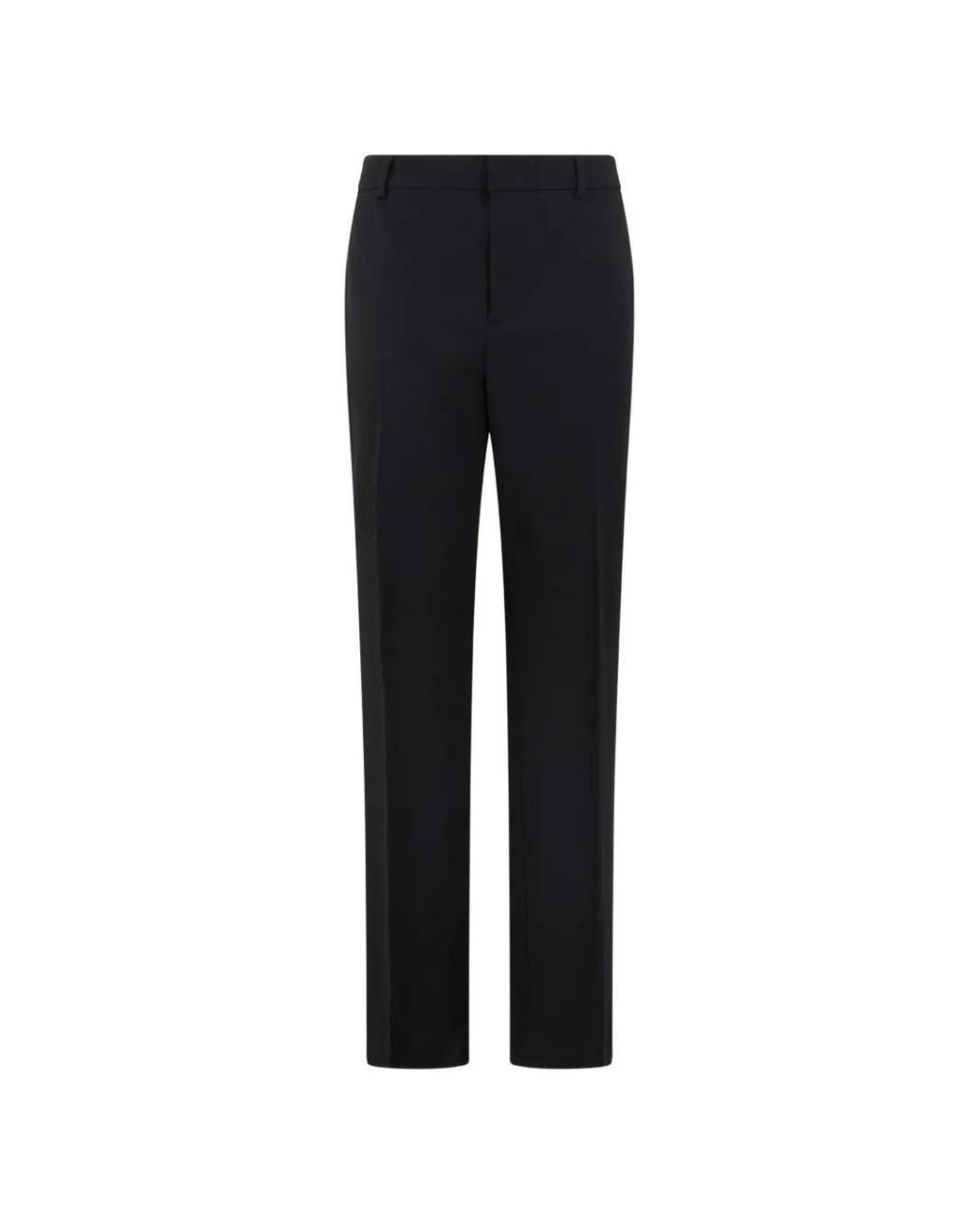 Alberta Ferretti Black High-Waisted Tailored Trousers