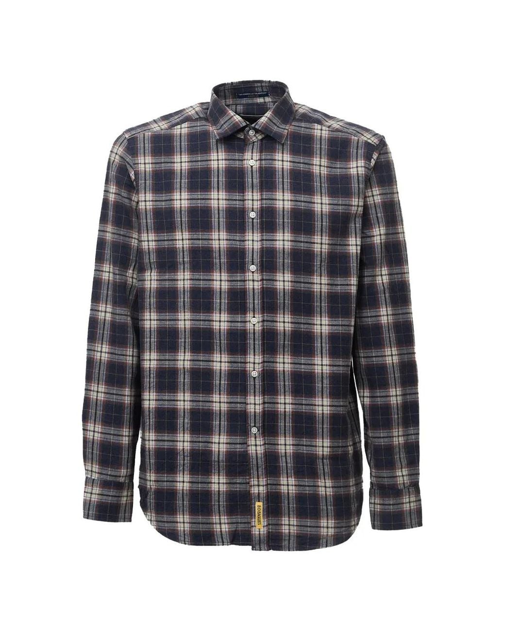 B.D. Baggies Blue Madras-Check Cotton Shirt for men