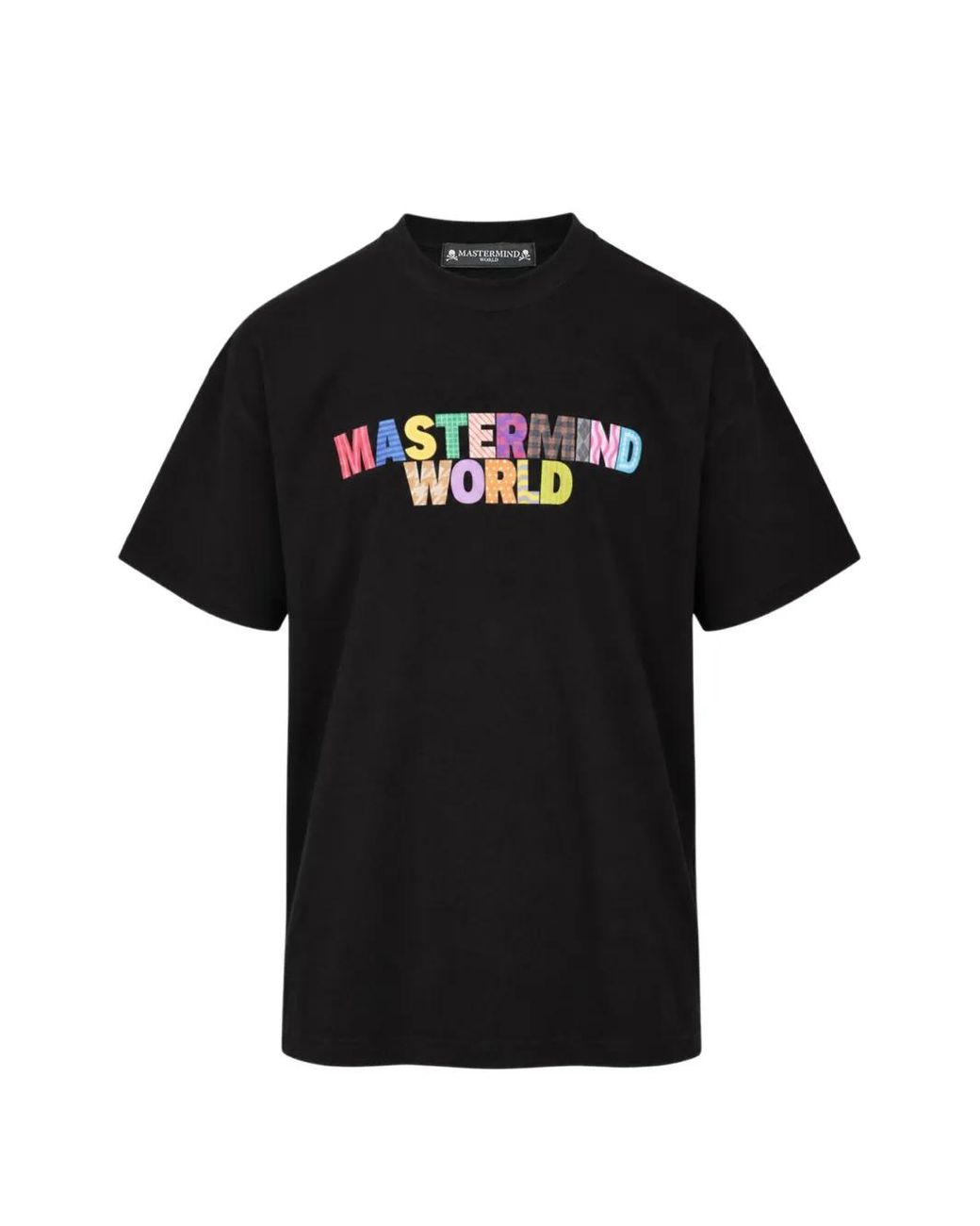 Mastermind Japan Black Logo-Print Cotton T-Shirt for men