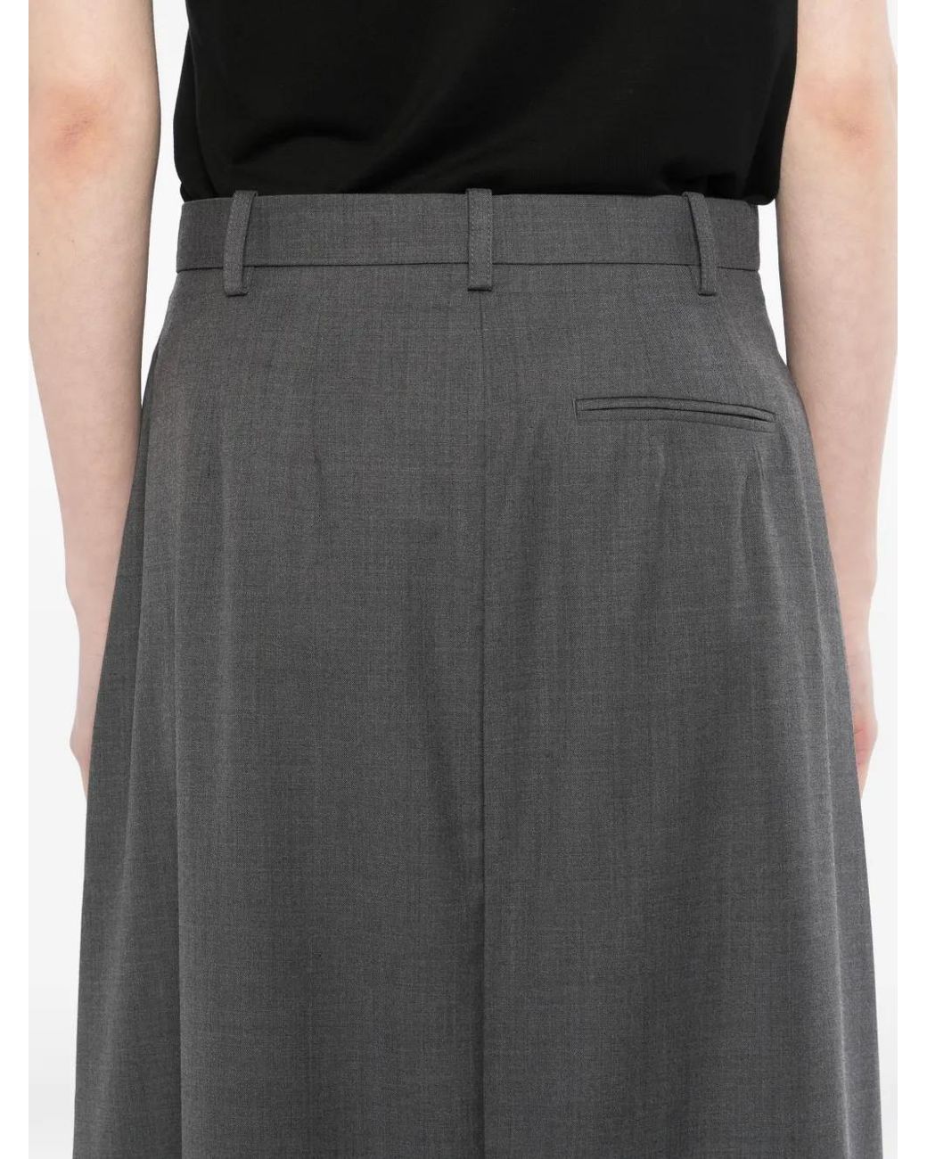 JNBY Gray A-Line Maxi Skirt