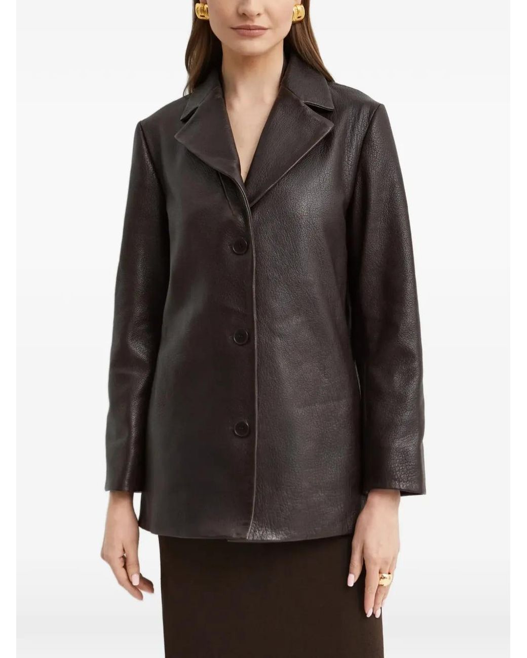 Nour Hammour Black Opus Leather Jacket