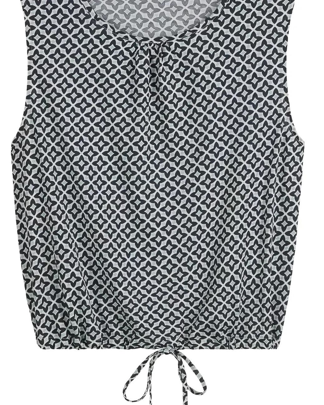 Marc O' Polo Gray Sleeveless Patterned Top