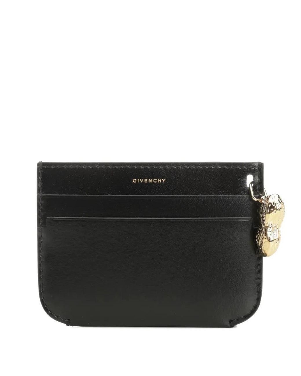 Givenchy Black Peanut Charm Leather Card Holder
