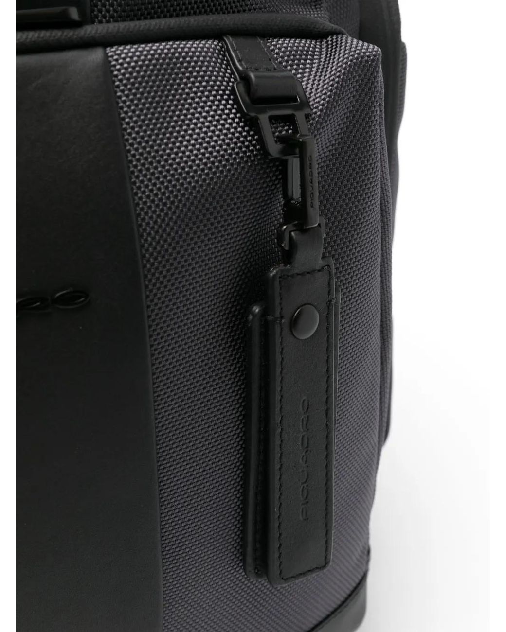 Piquadro Black Colour-Block Backpack for men