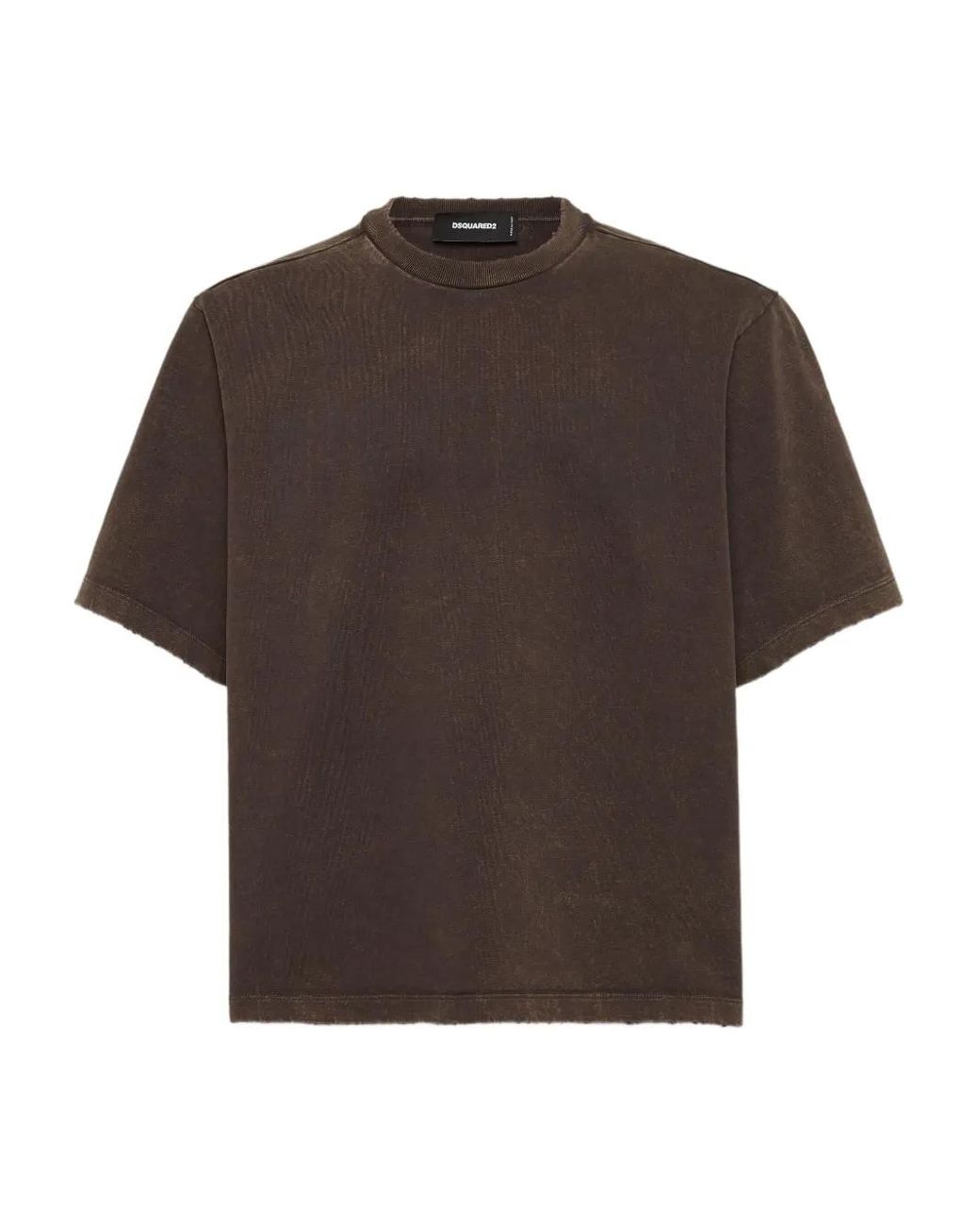 DSquared² Brown Raw Edge T-Shirt for men