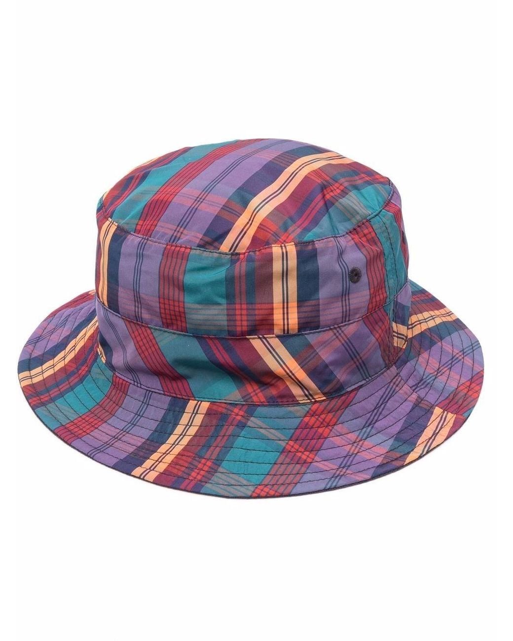 Bob a carreaux Lacoste pour homme en coloris Violet Lyst