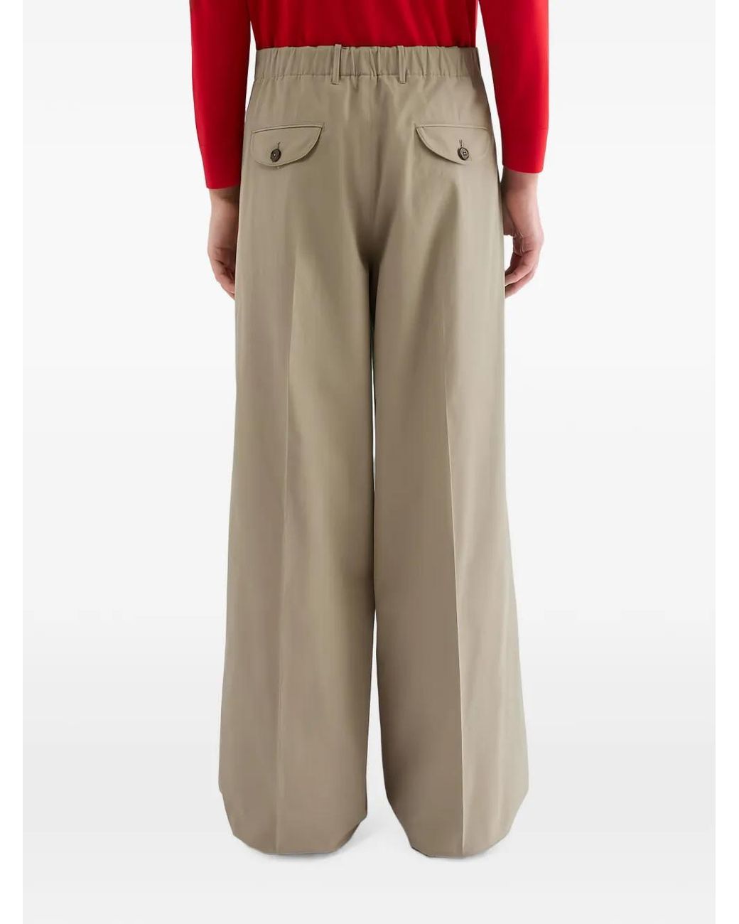 Jil Sander Natural Pantalon Ample À Design Plissé for men