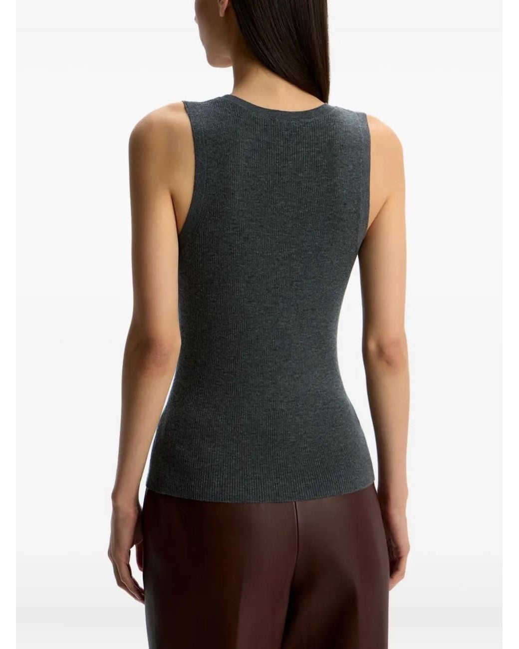 12 STOREEZ Black Ribbed Tank Top
