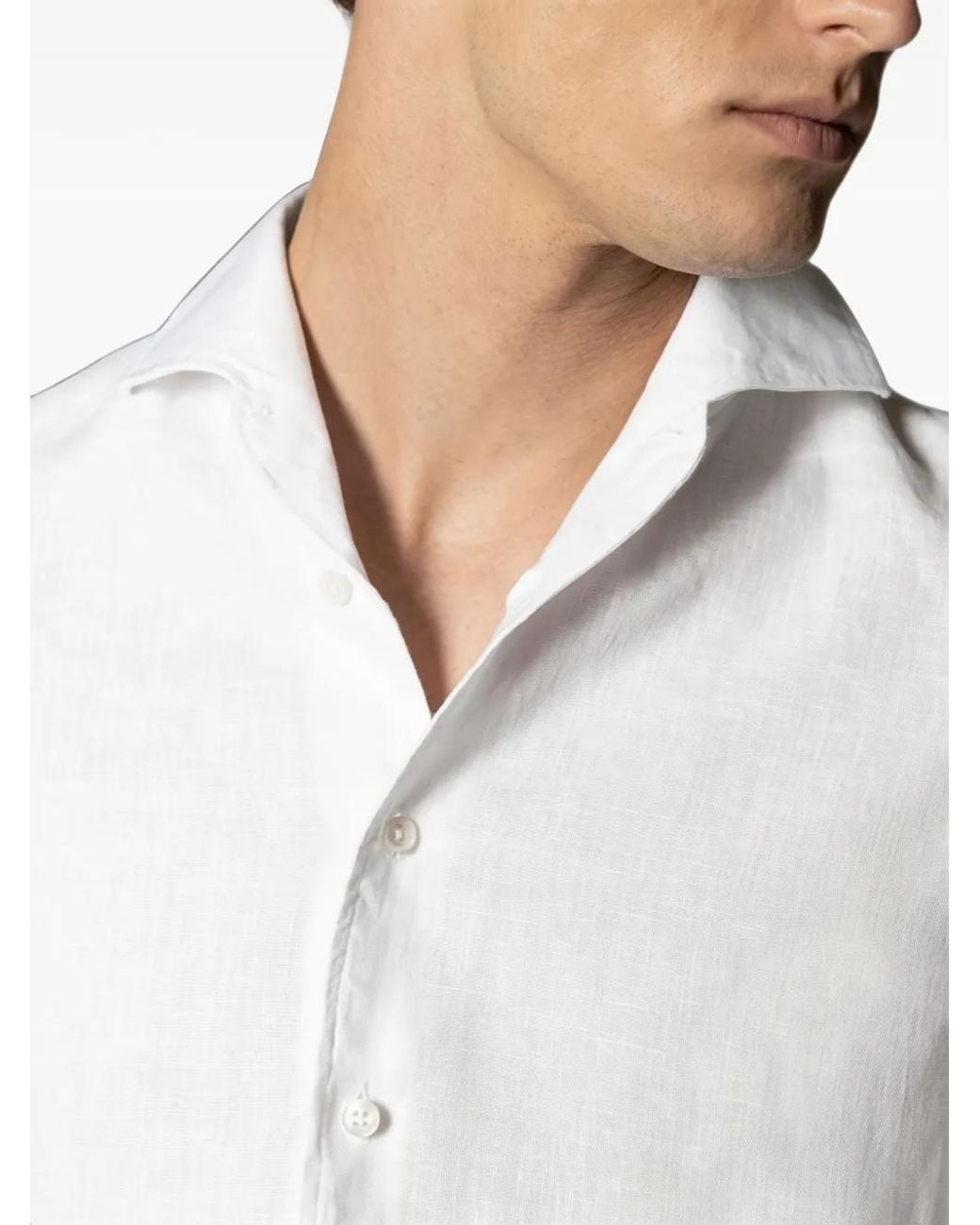 Aurélien Seaside Leinenhemd in White für Herren