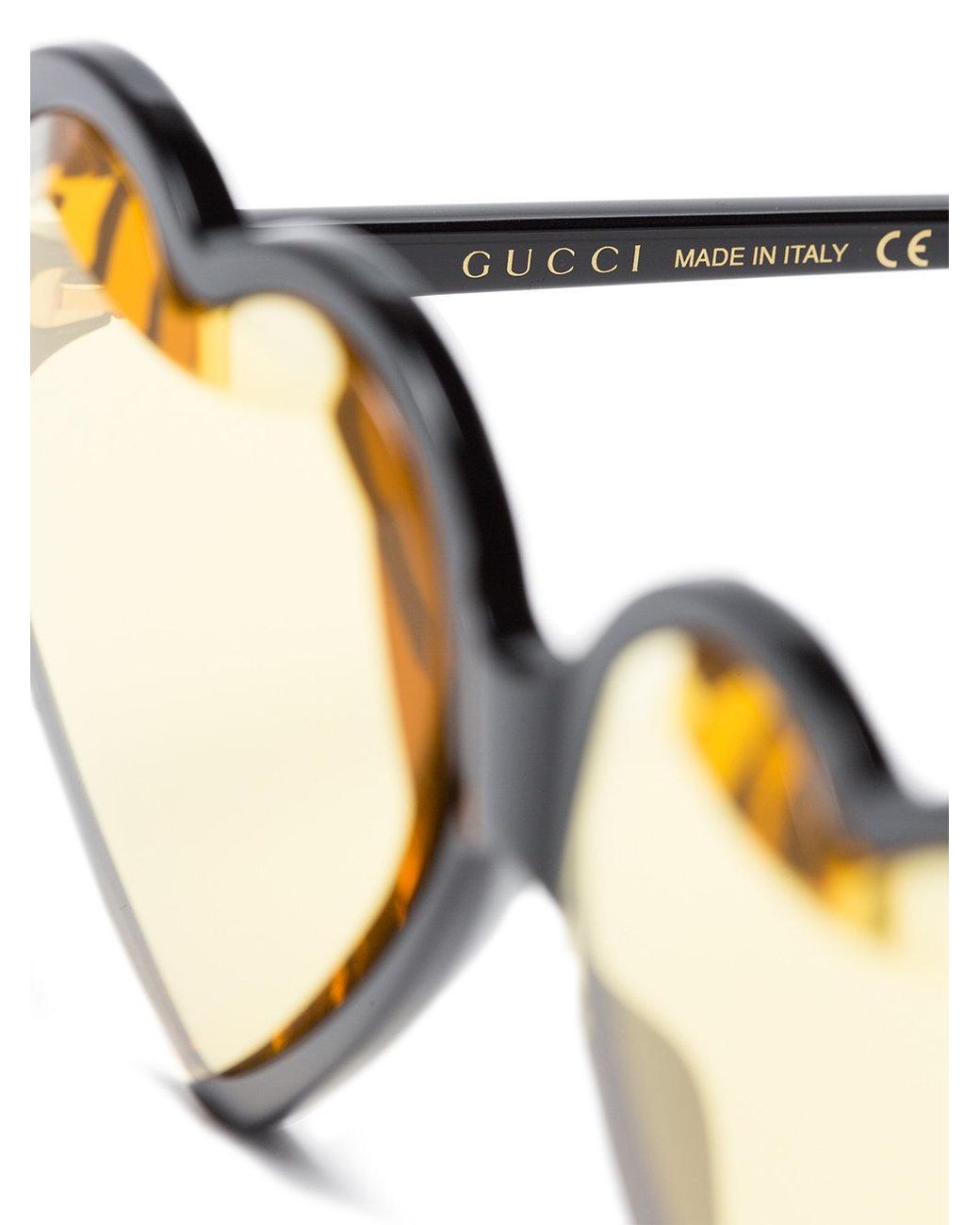 Gucci Yellow Heart-shaped Sunglasses in 