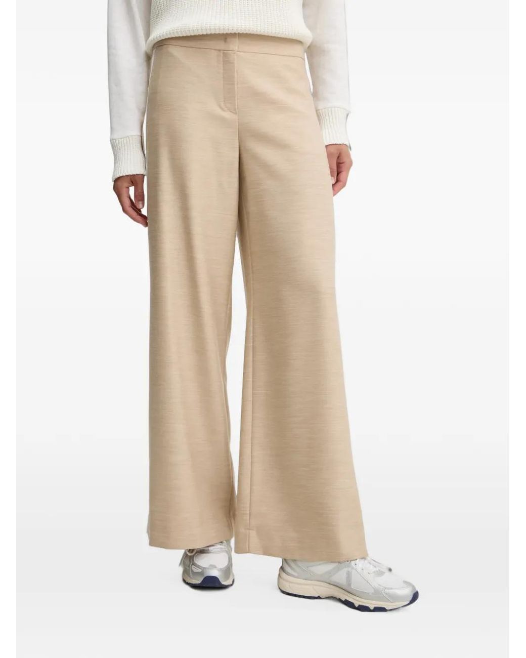 Sportalm Natural Side-Stripe Wide-Leg Trousers