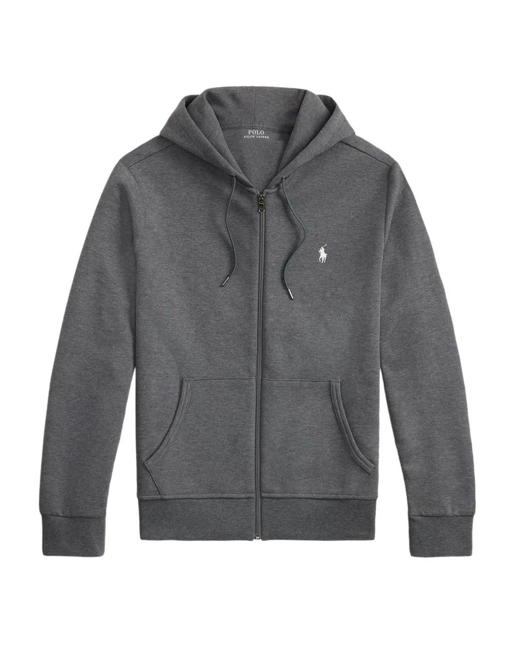 Polo Ralph Lauren Zip-Up Hoodie in Gray for Men | Lyst