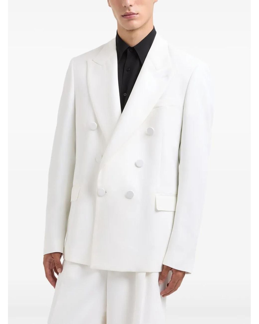 Gcds White Enver Satin Blazer for men