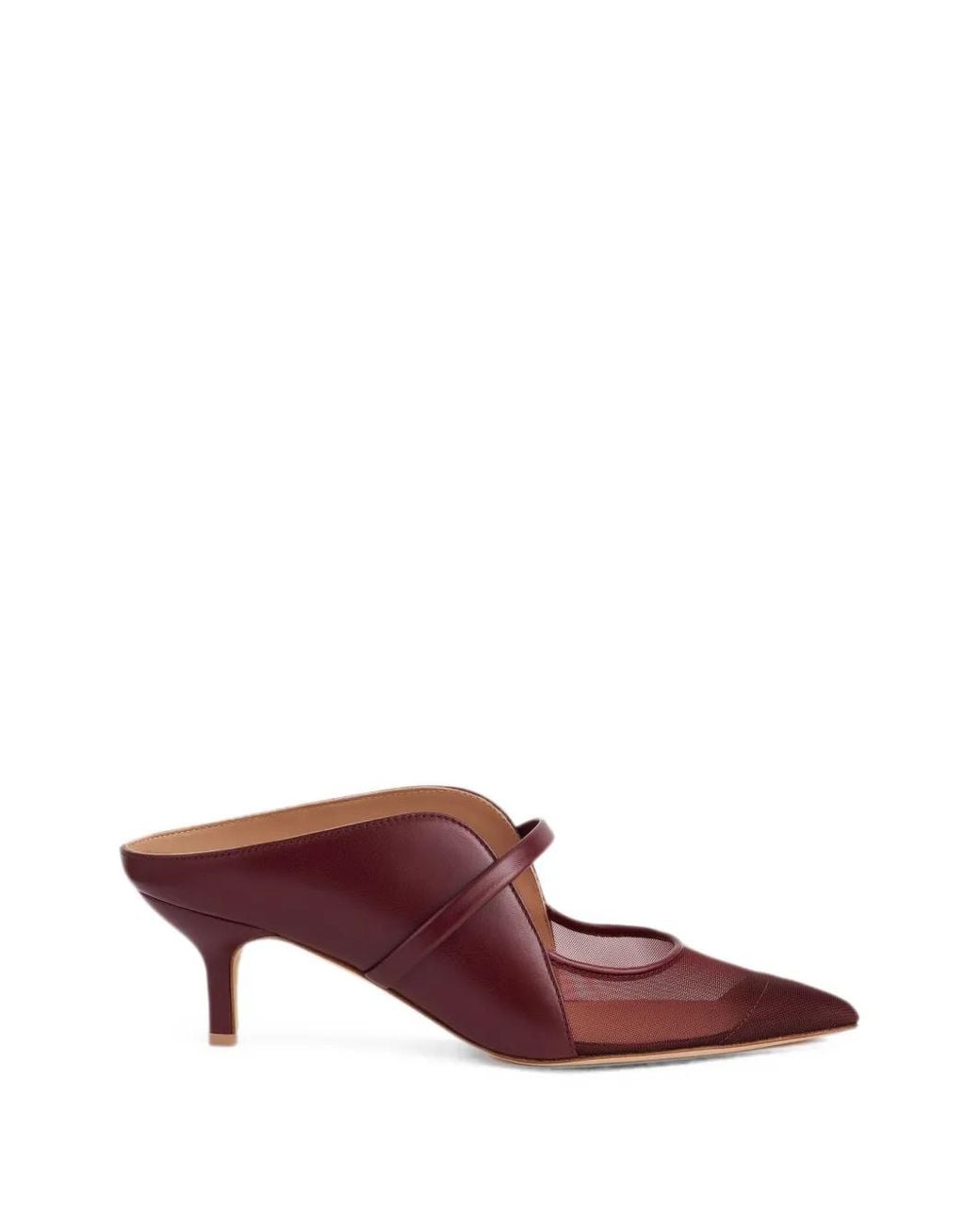 Malone Souliers Brown Mules Maureen Arc À Empiècements En Mesh