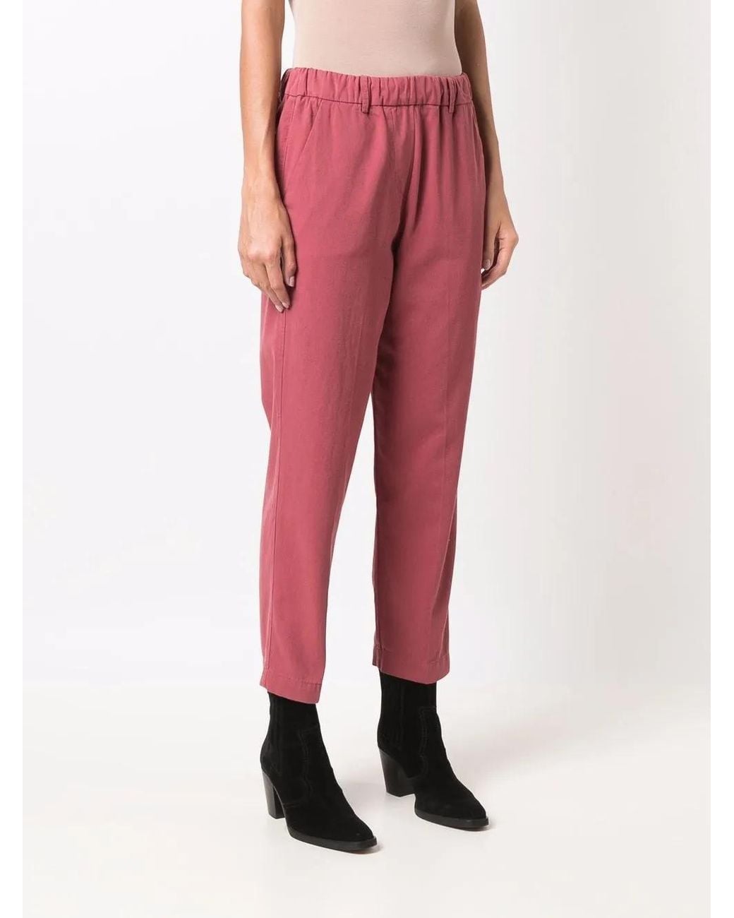 Alysi Red Trousers Bordeaux