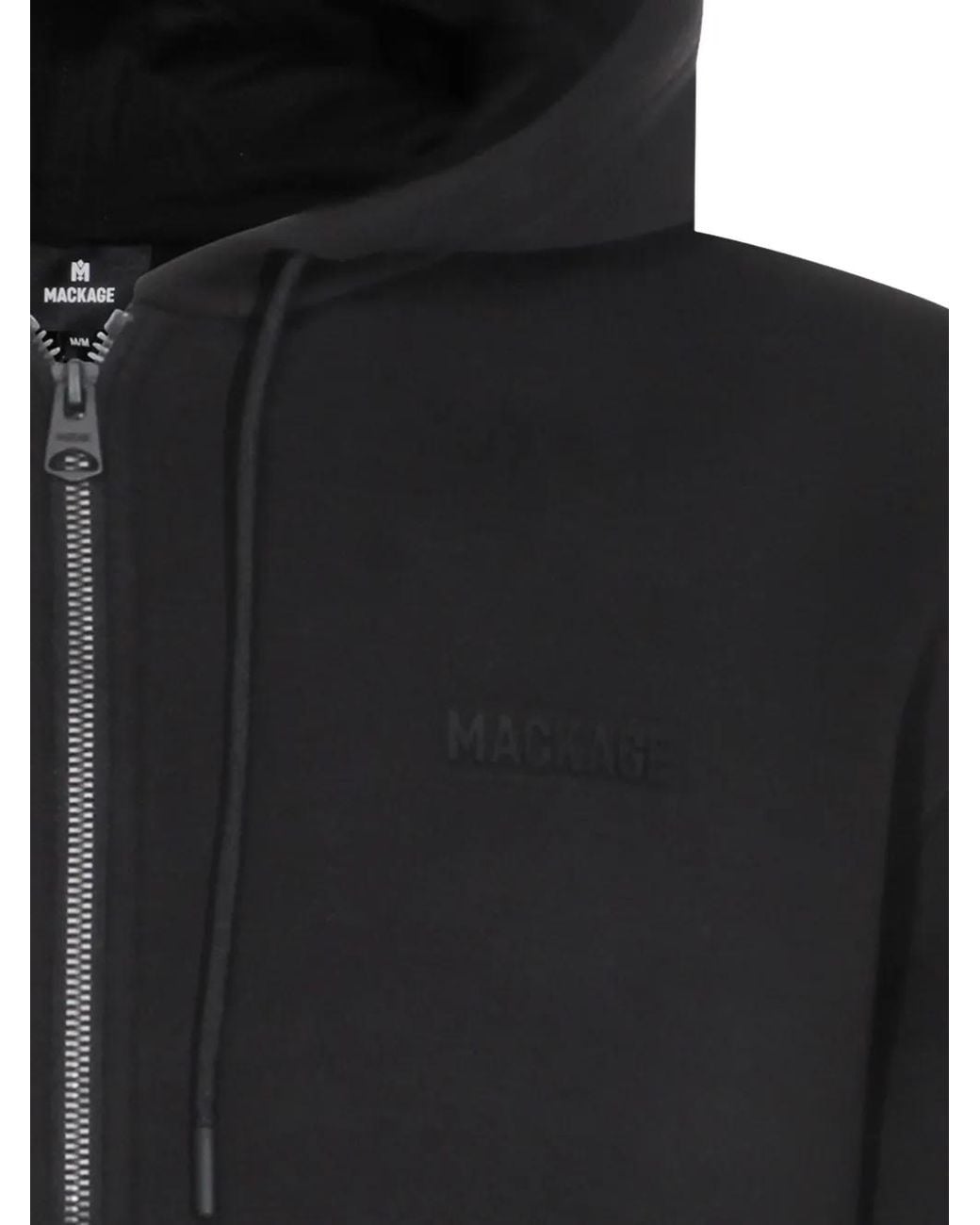 Mackage Black Hoodie À Fermeture Zippée for men