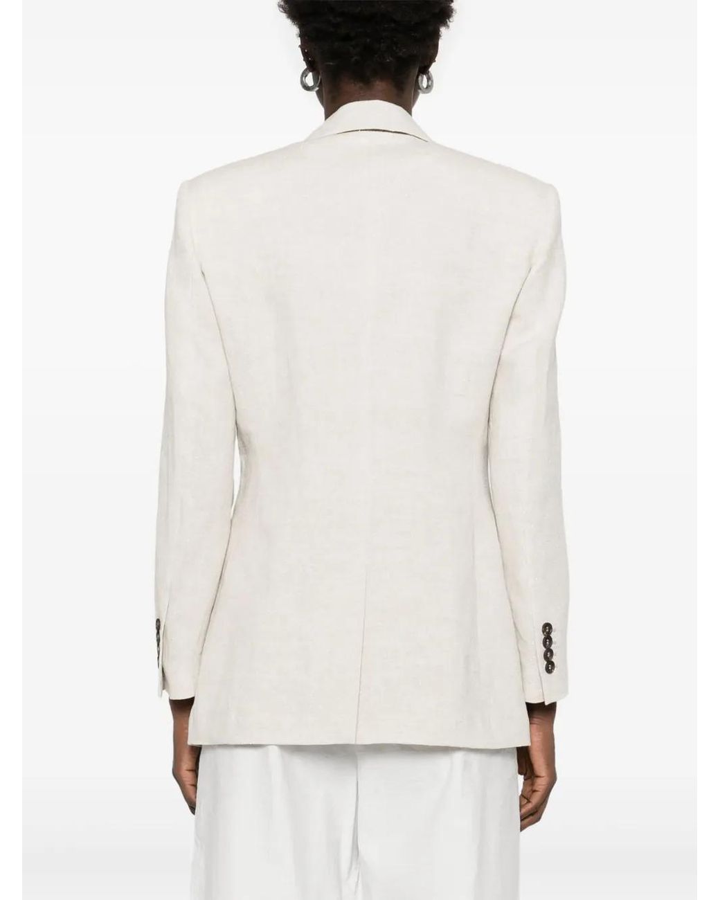 Blazer Liso Brunello Cucinelli de color Natural