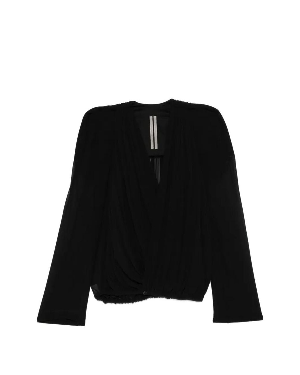 Rick Owens Black Maria Draped V-Neck Jacket
