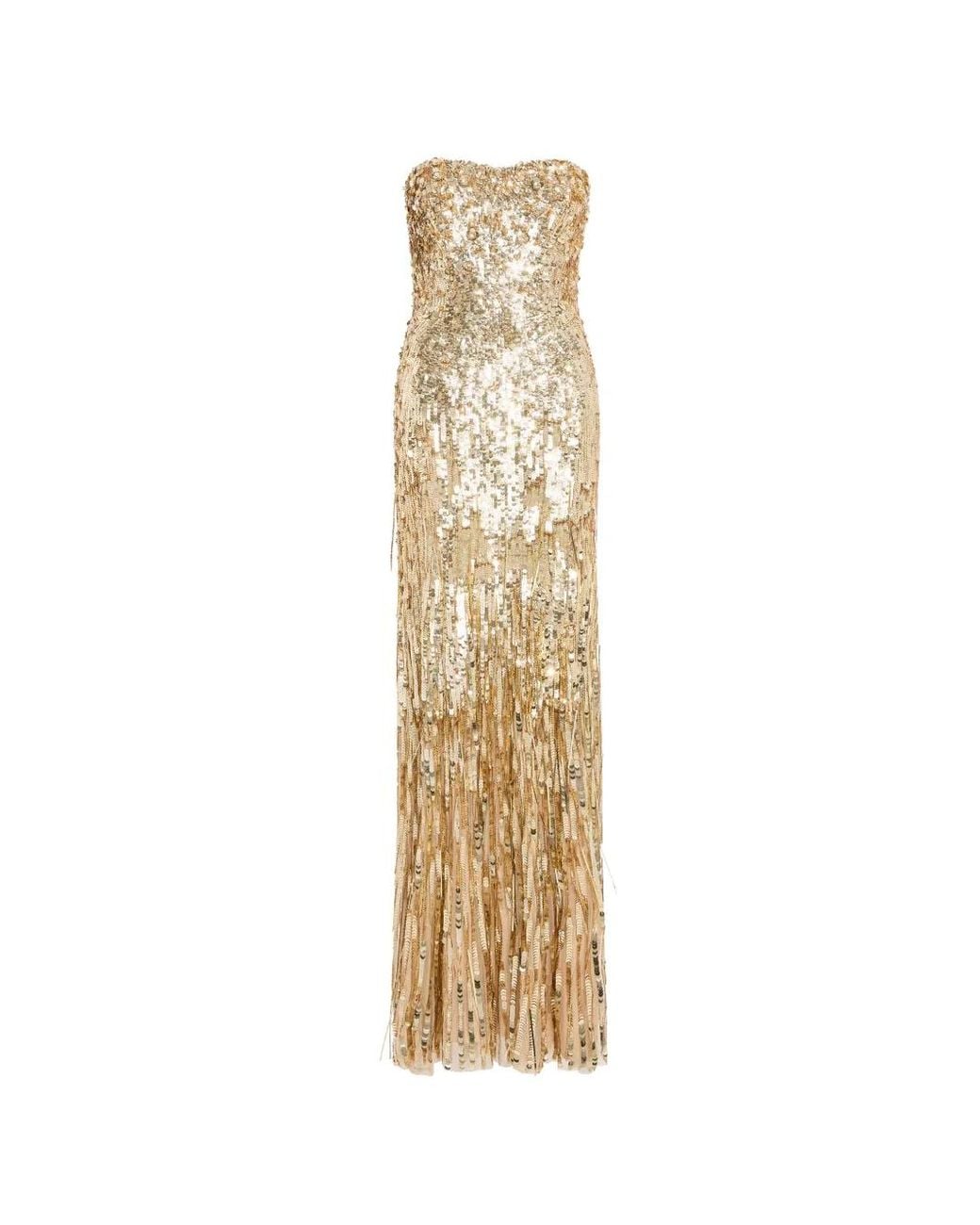 Jenny Packham Metallic Robe Longue Kimi