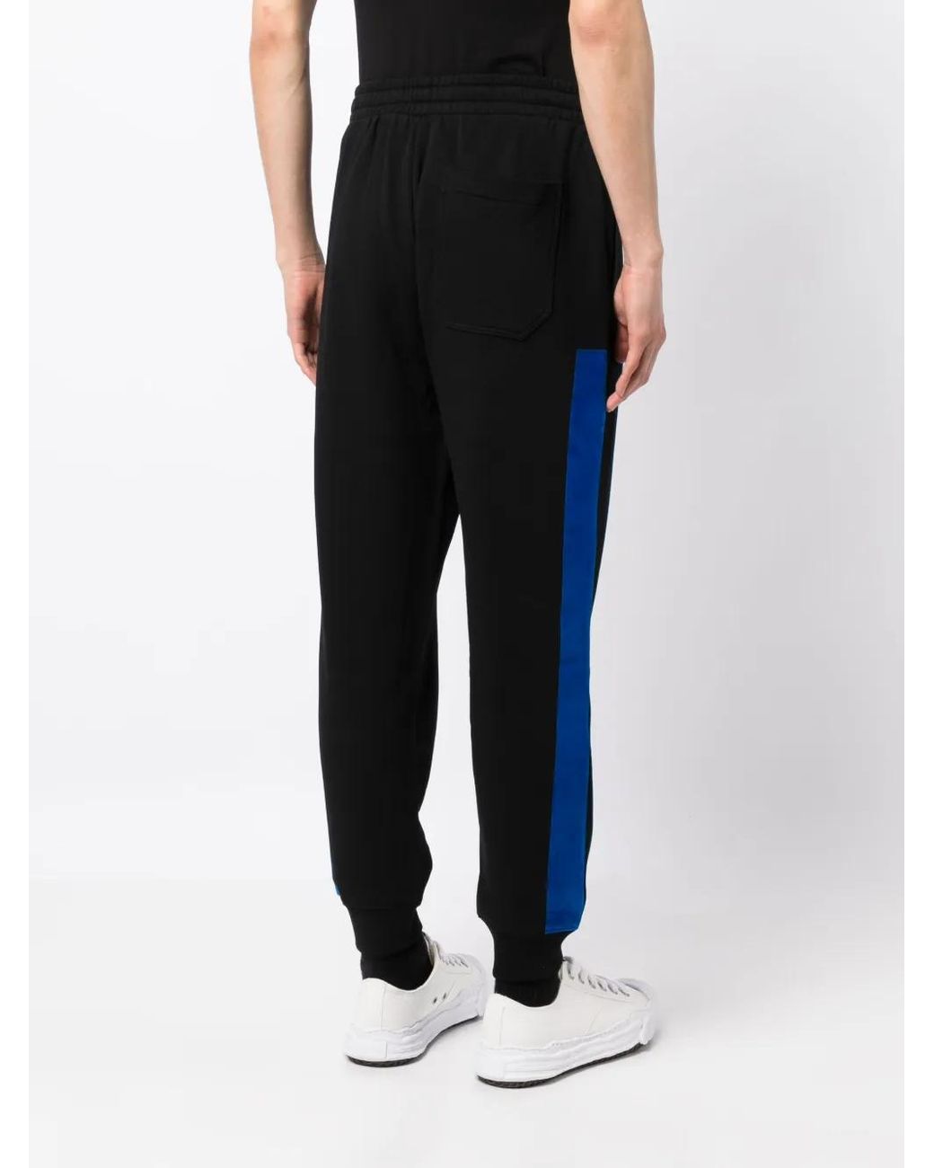 Helmut Lang Black Logo-Embroidered Cotton Track Pants for men