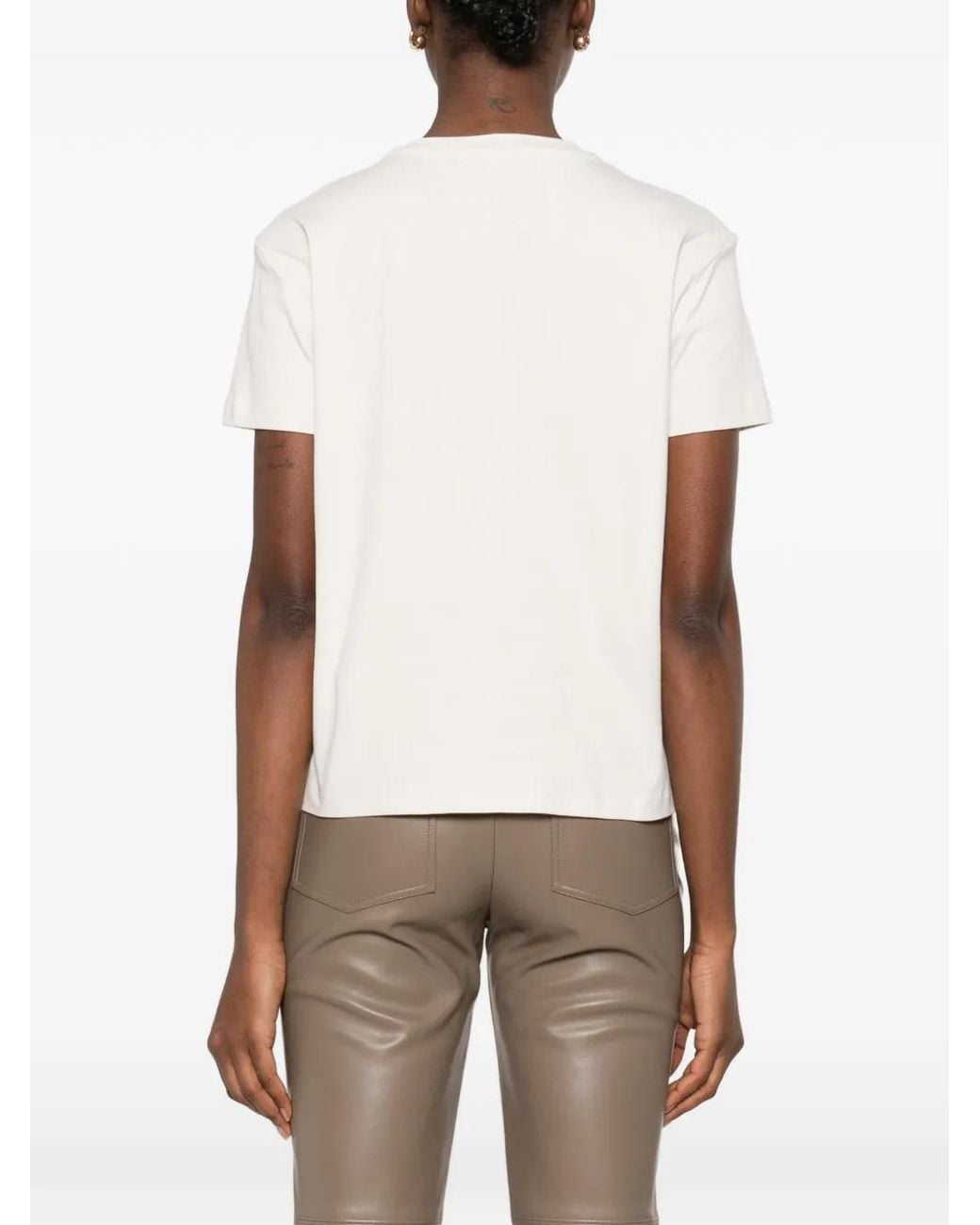 Max Mara White Crew-Neck T-Shirt