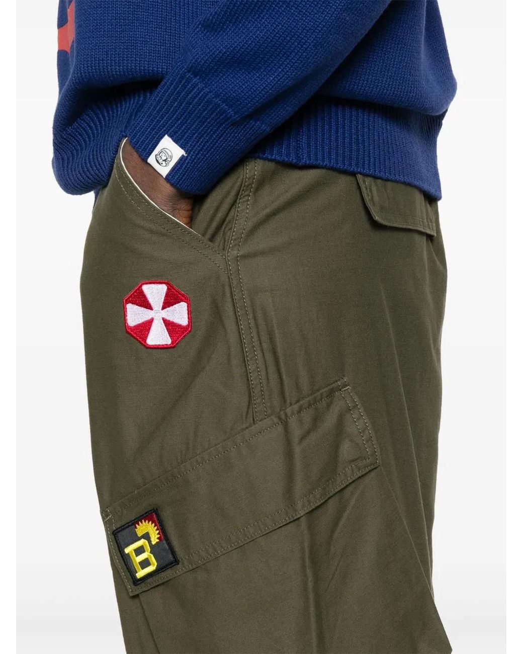 BBCICECREAM Gray Patch Cargo Pants for men