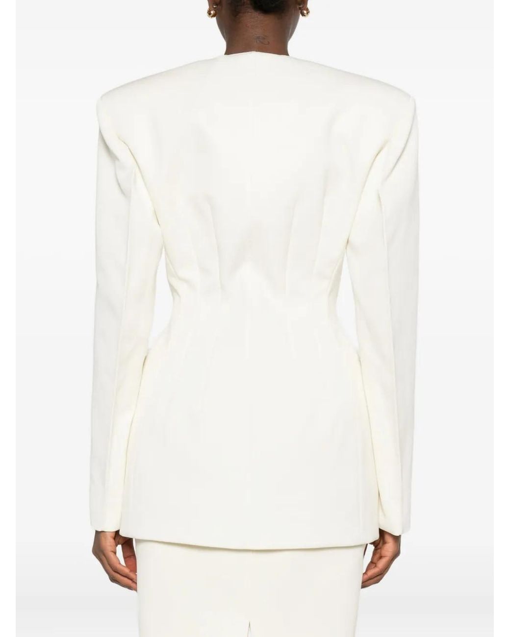 Vestido Estilo Blazer Wardrobe NYC de color White