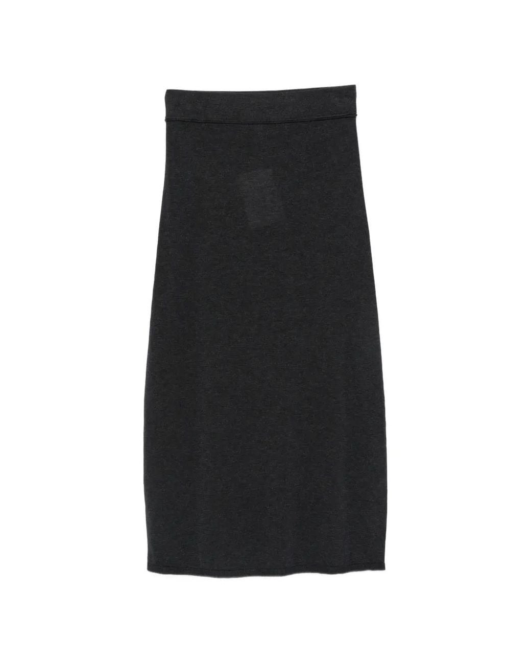 Totême Black Long Knit Skirt