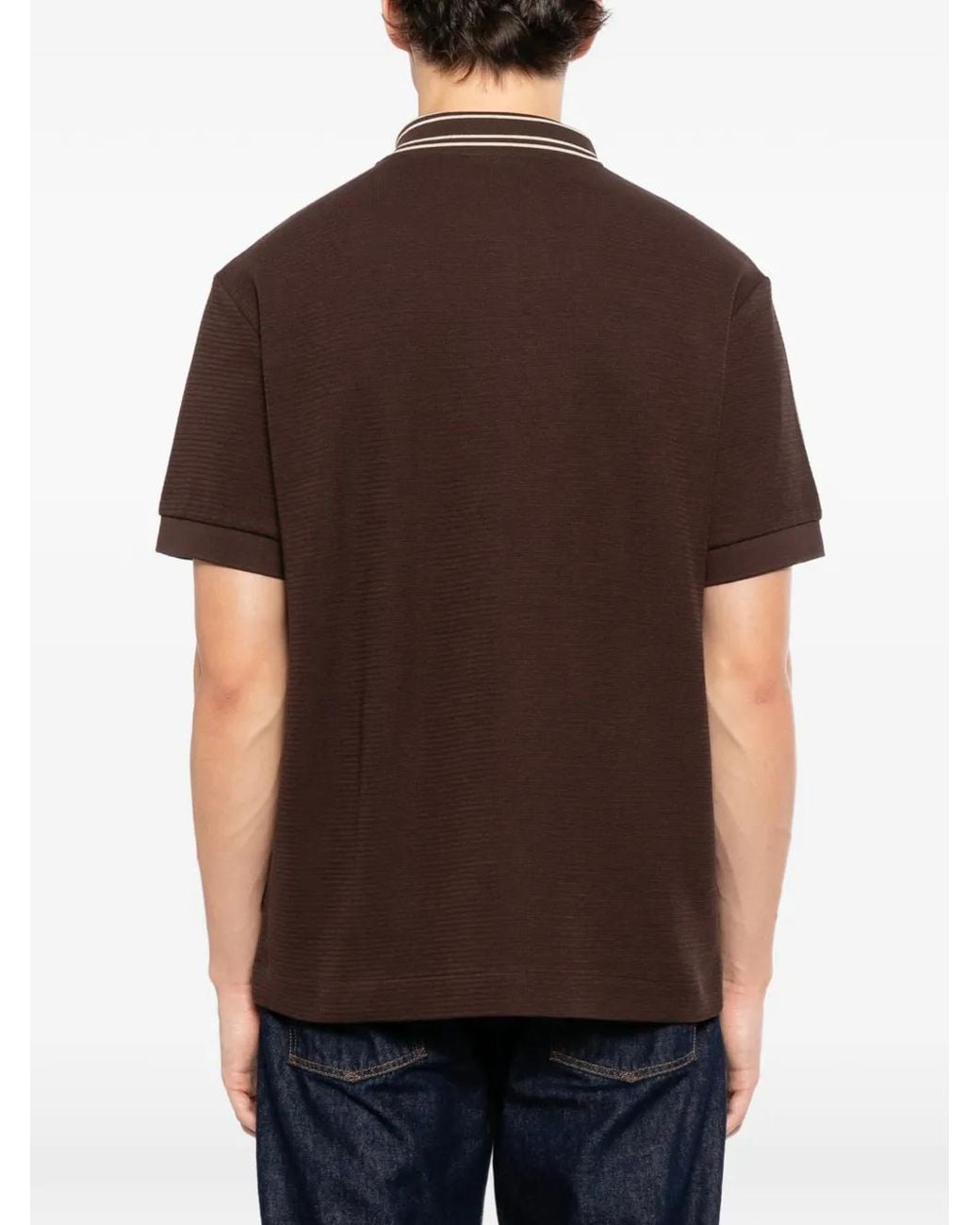 Boss Brown Cotton Polo Shirt for men