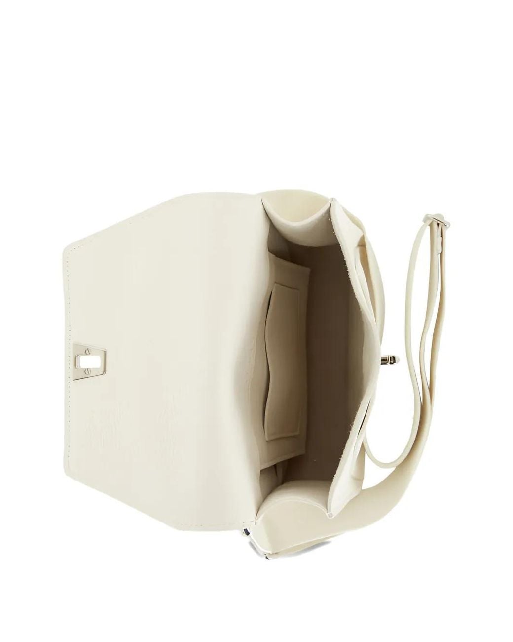 Akris White Flap-Top Crossbody Bag
