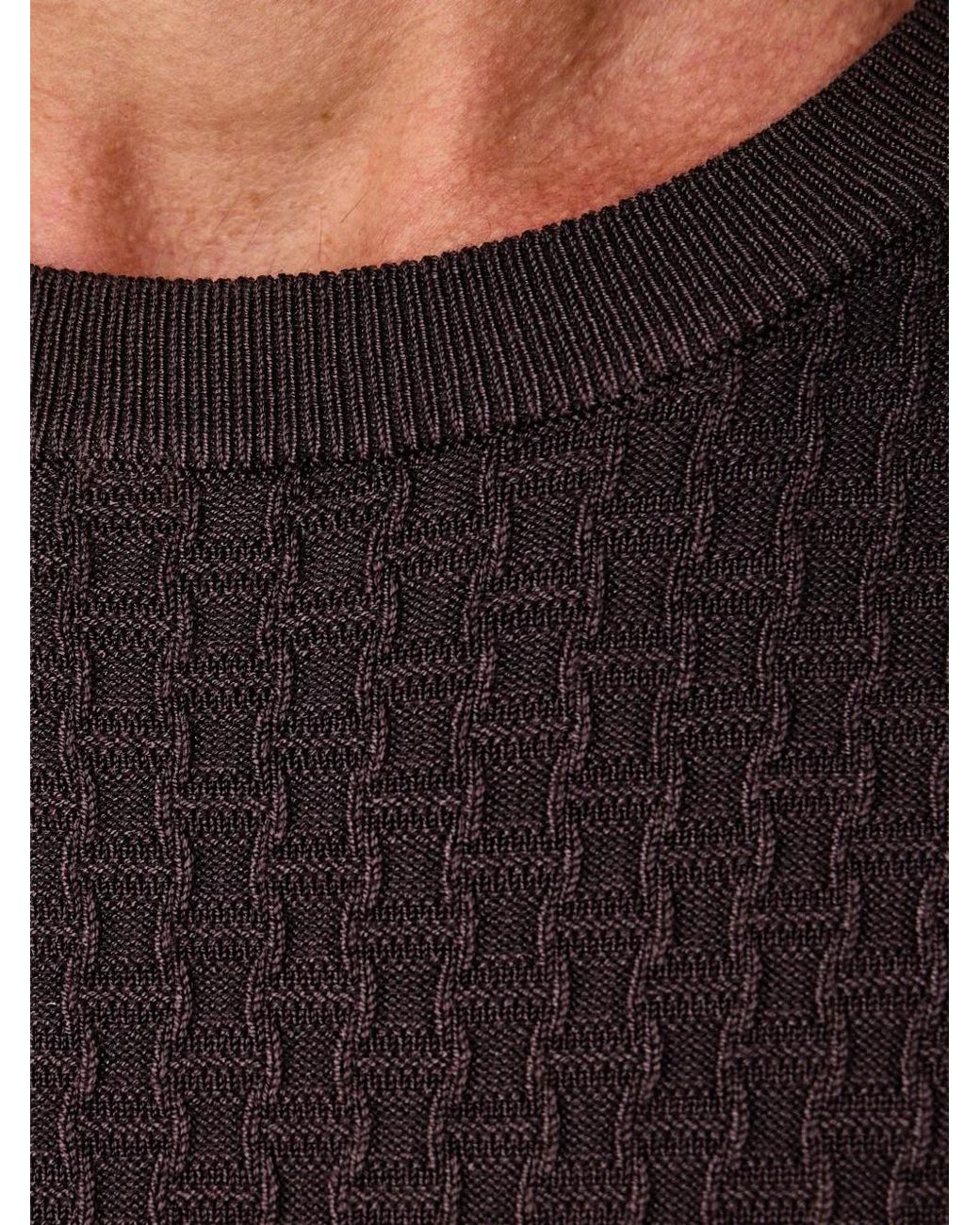 ARMANI EXCHANGE Black Long-Sleeves Sweater for men