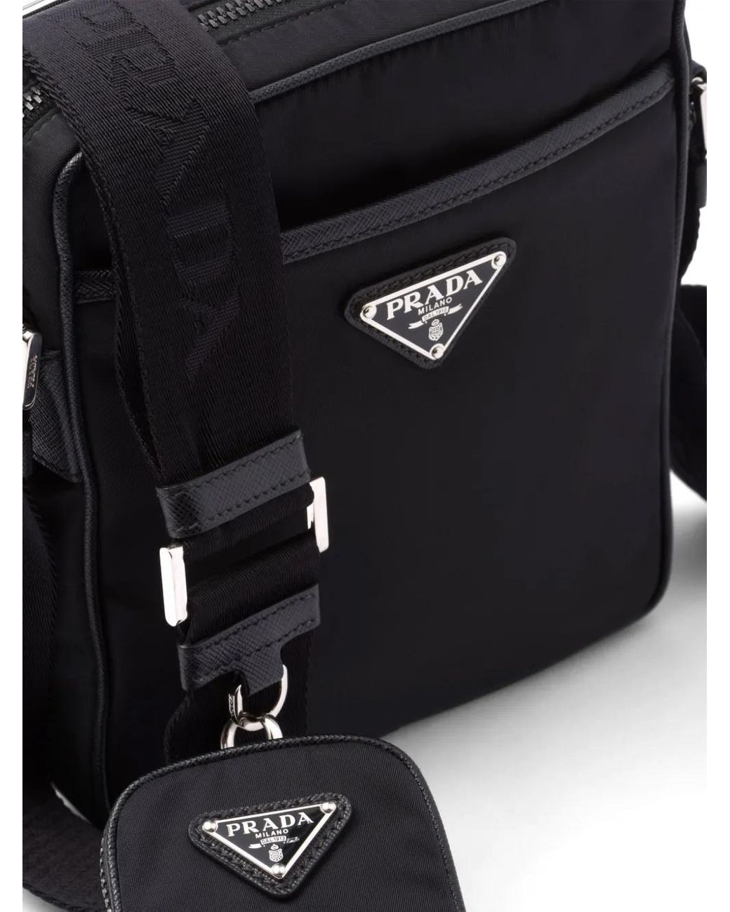 Prada Messengertas Met Logo in het Black voor heren