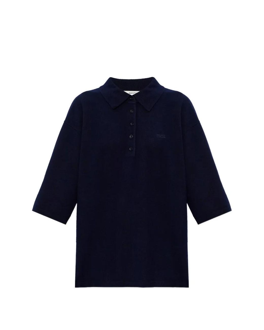 Gestuz Blue Klassisches Poloshirt