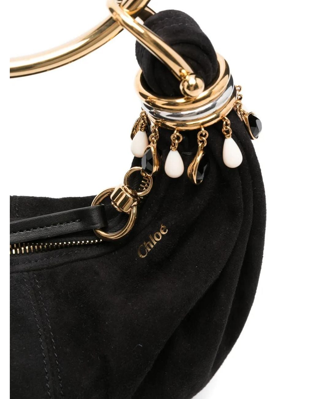 Chloé Black Mini Beaded Bracelet Bag