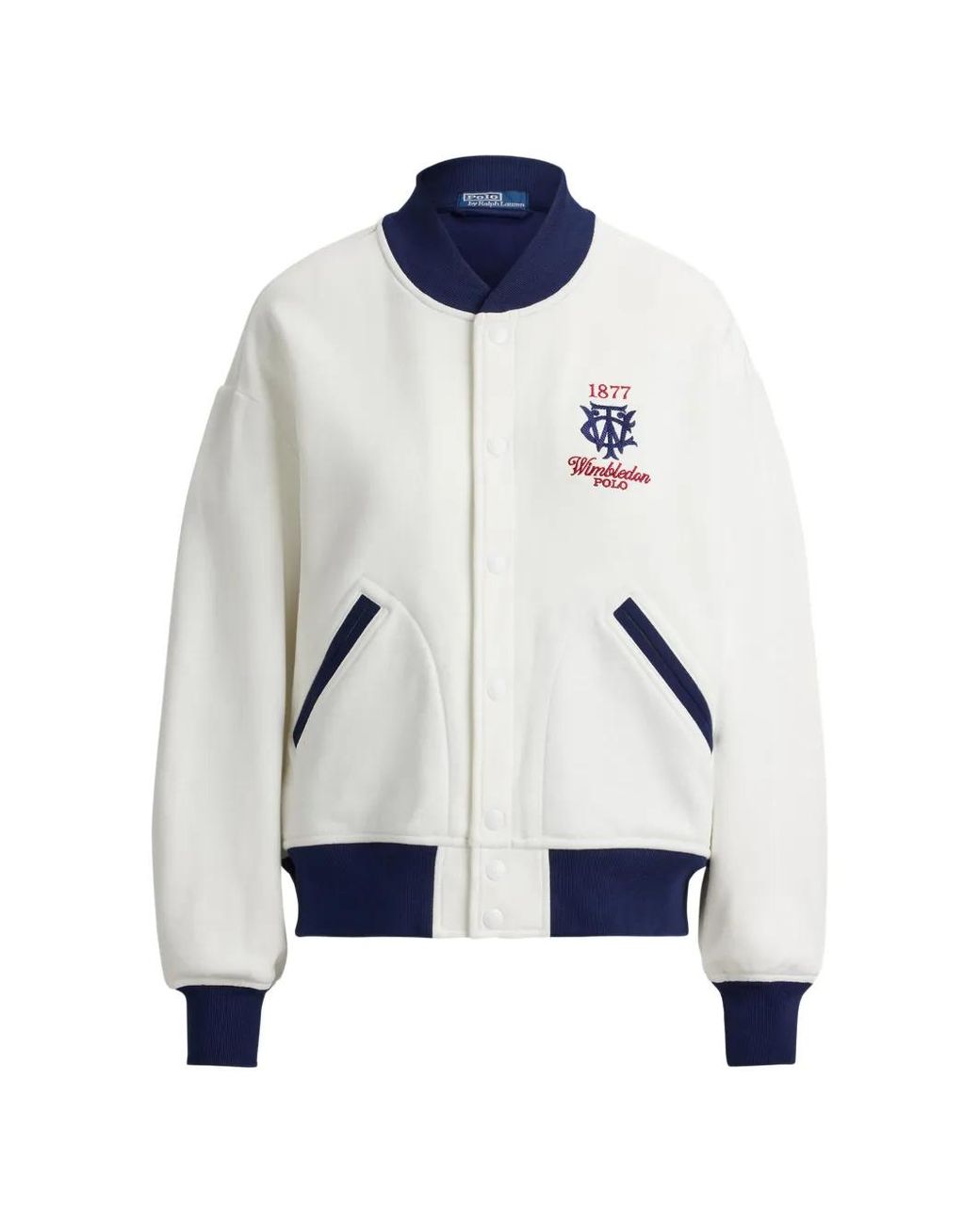 Polo Ralph Lauren Blue Wimbledon Embroidered Logo Bomber Jacket