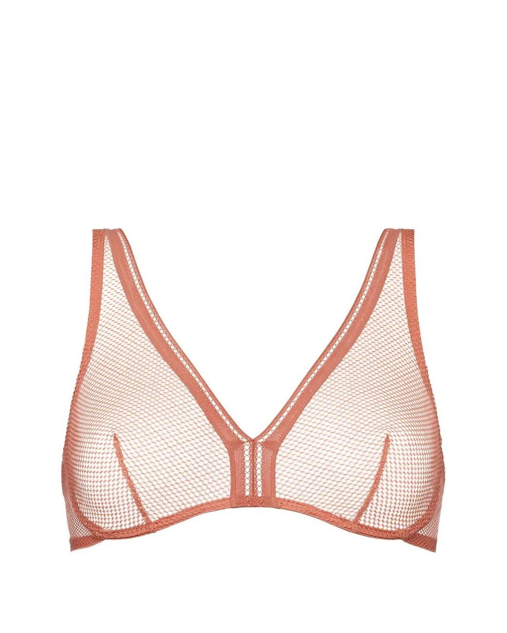 Eres Pink Underwire Triangle Mesh Bra