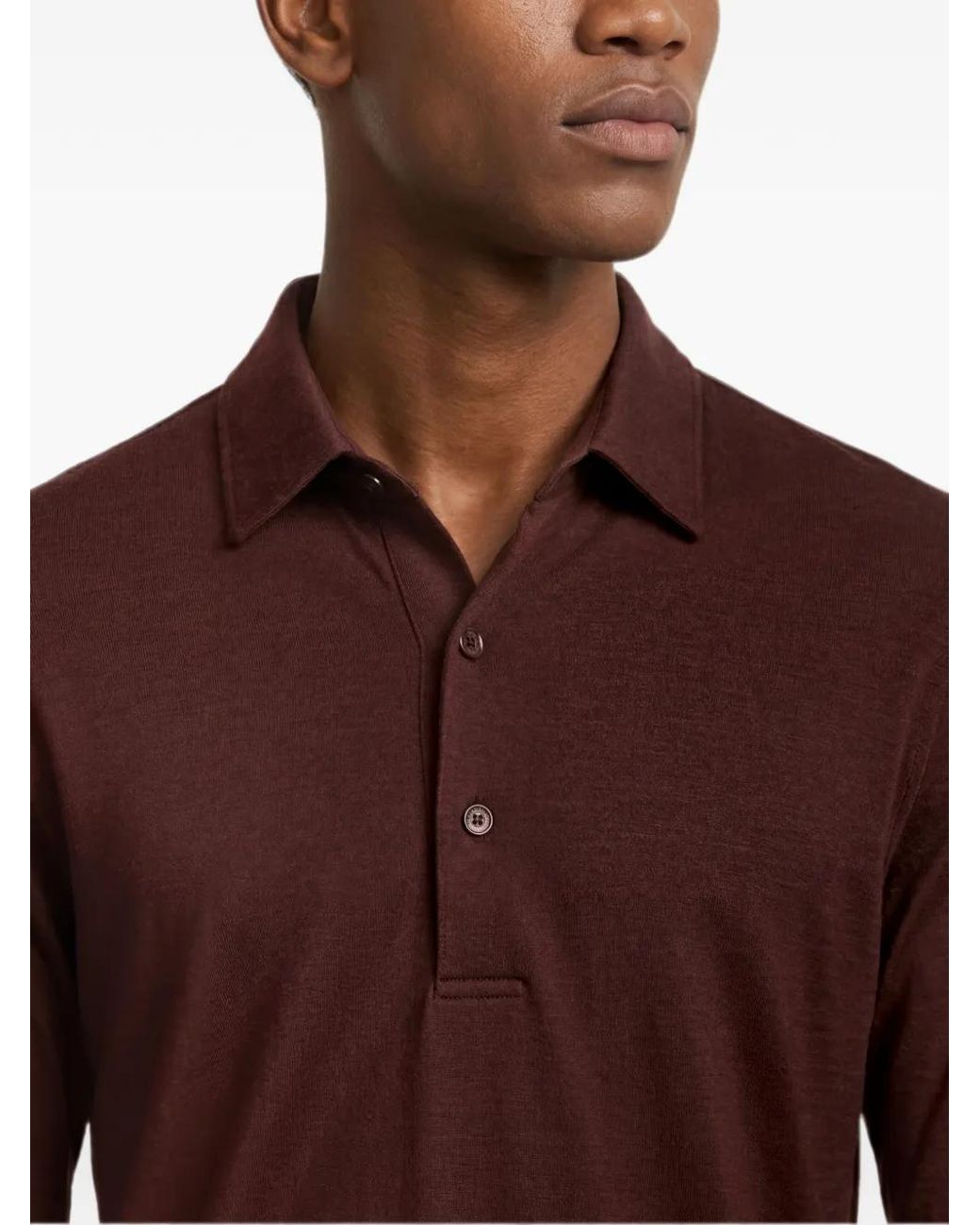 Orlebar Brown Purple Sebastian Long-Sleeve Polo Shirt for men