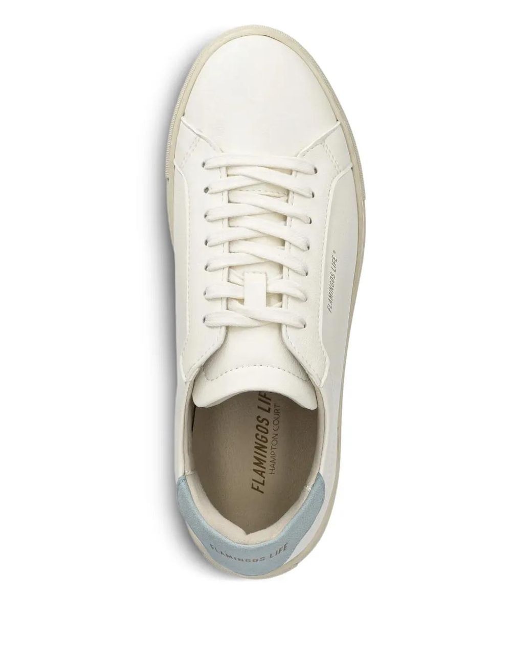 Flamingos White Leather Sneakers