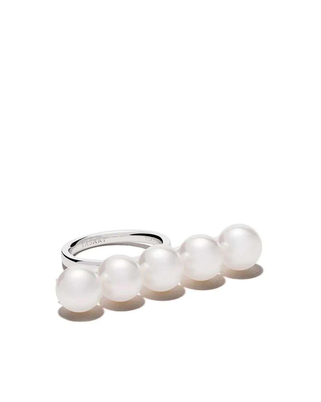 Tasaki 18kt White Gold Balance Signature Ring