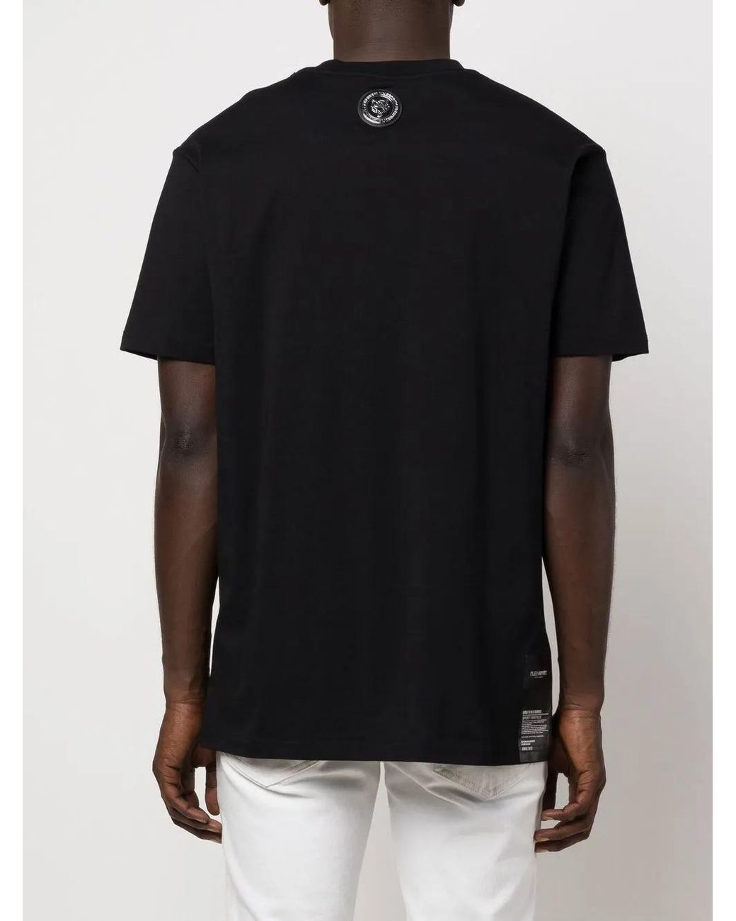 Philipp Plein Black Tiger-Head Short-Sleeve T-Shirt for men