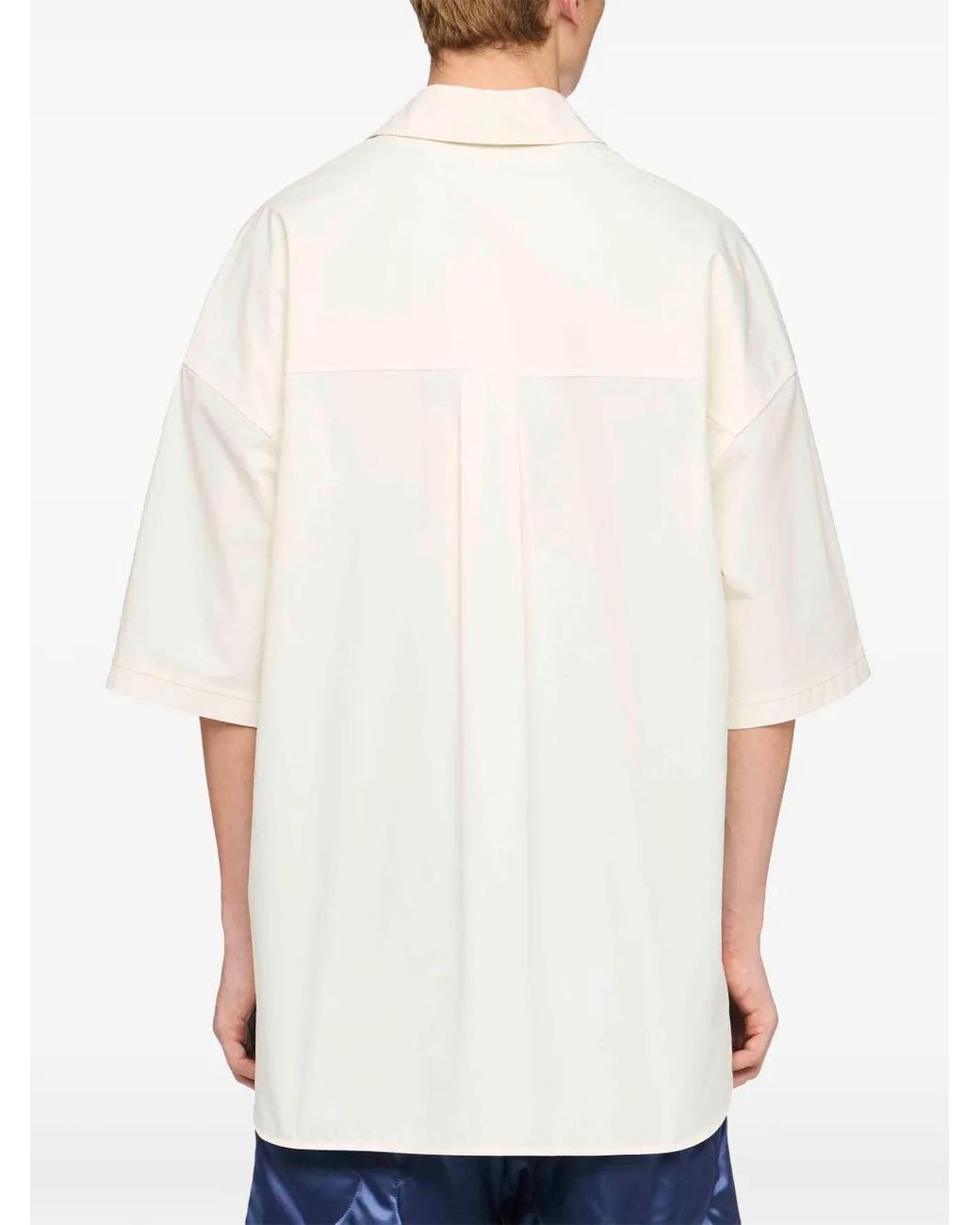 J.W. Anderson White Quilted-Pocket Polo Shirt for men