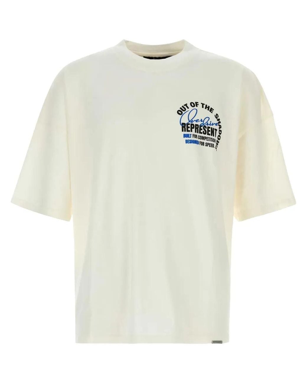 Represent White Logo Print T-Shirt for men